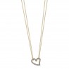 Collana Donna Lotus Style LS2556/1/2 In Acciaio Dorato Con Cuore E Strass