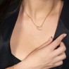 Collana Donna Lotus Style LS2556/1/2 In Acciaio Dorato Con Cuore E Strass