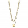 Collana Donna Doppio Filo Lotus Style LS2554/1/2 In Acciaio Dorato Con Cuore