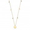 Collana Donna Lotus Style LS2558/1/2 In Acciaio Dorato Con Cuori E Strass