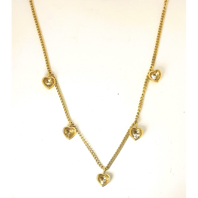 Collana Donna Lotus Style LS2555/1/2 In Acciaio Dorato Con Zirconi A Cuore