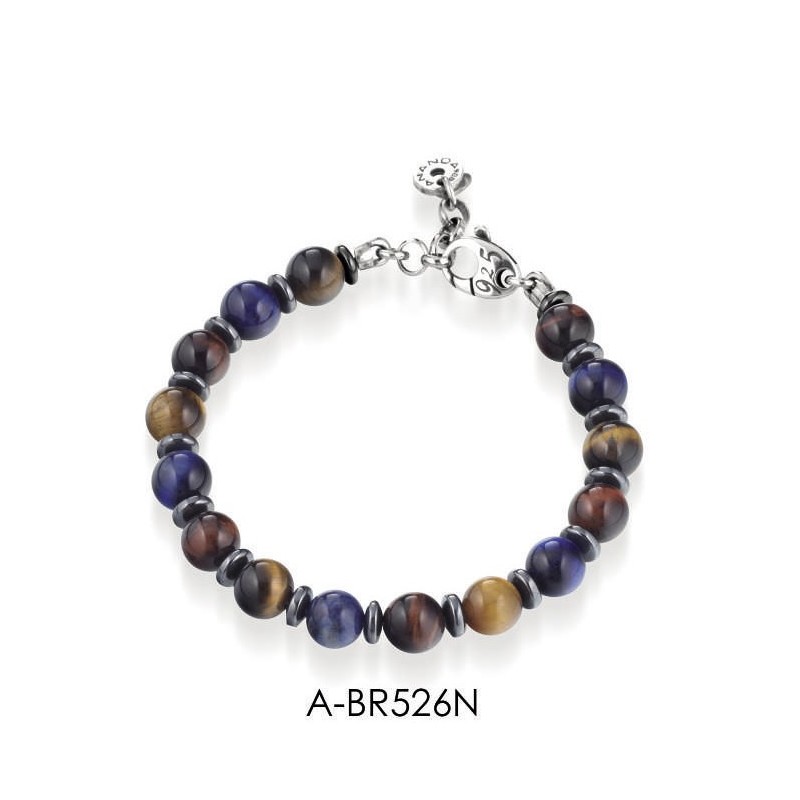 Bracciale Uomo Ananda925 A-BR526N In Argento Con Pietre Multicolore