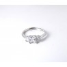 Anello Donna Gioja Argento CAN65 T Tipo Trilogy Con Zirconi Quadrati