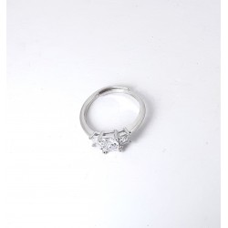 Anello Donna Gioja Argento CAN65 T Tipo Trilogy Con Zirconi Quadrati