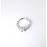 Anello Donna Gioja Argento CAN65 T Tipo Trilogy Con Zirconi Quadrati