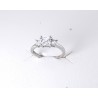 Anello Donna Gioja Argento CAN65 T Tipo Trilogy Con Zirconi Quadrati