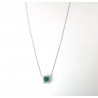 Collana Donna Gioja Argento CBR12 V In Argento Con Pietra Verde