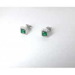 Orecchini Donna Gioja Argento COR21 V In Argento Con Pietra Verde