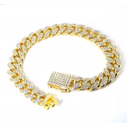Bracciale Donna Ananda Steel AXBR02 G In Metallo Dorato A Catena Con Strass