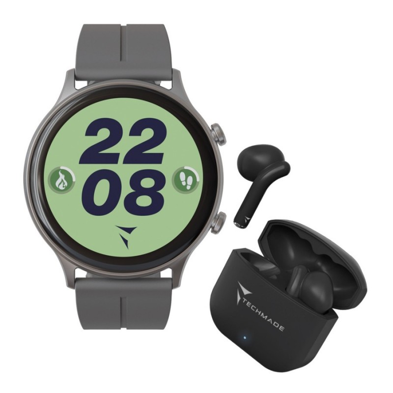 Smartwatch Uomo Techmade Dynamic2.0 TM-DYNAMIC2-GY Con Auricolari Inclusi