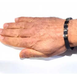 Bracciale Uomo Fitters F7B024 In Caucciù E Acciaio Multicolore