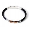 Bracciale Uomo Passavinti BR3012 In Caucciù Con Chiusura Ed Elementi In Acciaio