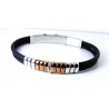 Bracciale Uomo Passavinti BR3012 In Caucciù Con Chiusura Ed Elementi In Acciaio