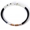 Bracciale Uomo Passavinti BR3012 In Caucciù Con Chiusura Ed Elementi In Acciaio