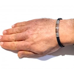 Bracciale Uomo Passavinti BR3012 In Caucciù Con Chiusura Ed Elementi In Acciaio