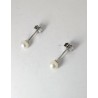 Orecchini Donna Con Perle Kioto OR4-4,5/9KT In Oro Bianco 9 Carati