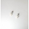 Orecchini Donna Kioto OR7-7,5/9KT In Oro Bianco 9 Carati E Perle Bianche