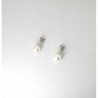 Orecchini Donna Kioto OR6,5-7/9KT In Oro Bianco 9 Carati Con Perle Bianche