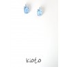 Orecchini Donna Kioto OR9KT-3P/2Q In Oro Bianco 9 Carati Con Topazio E Diamanti