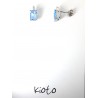 Orecchini Donna Kioto OR9KT-3P/2Q In Oro Bianco 9 Carati Con Topazio E Diamanti