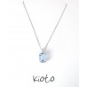 Collana Donna Kioto CIO9KT-3P/2Q In Oro Bianco 9 Carati Con Topazio E Diamanti