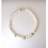 Bracciale Donna Kioto BRLS-3OG/9KT In Perle Con Sfere E Chiusura Oro Giallo 9 Carati
