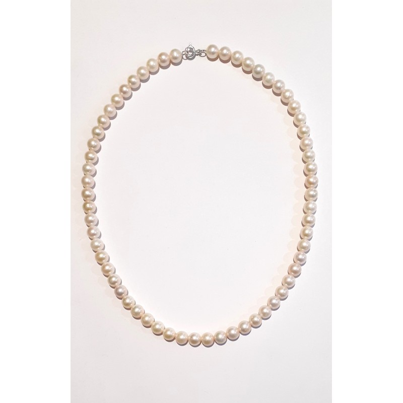 Collana Donna Kioto COL6.5-7/9KT In Perle Con Chiusura Oro Bianco 9 Carati