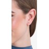 Mono Orecchino Donna Luca Barra OK1512 Pendente In Acciaio Dorato Con Cristallo A Cuore