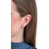 Mono Orecchino Donna Luca Barra OK1514 Pendente Con Cristallo Viola A Cuore