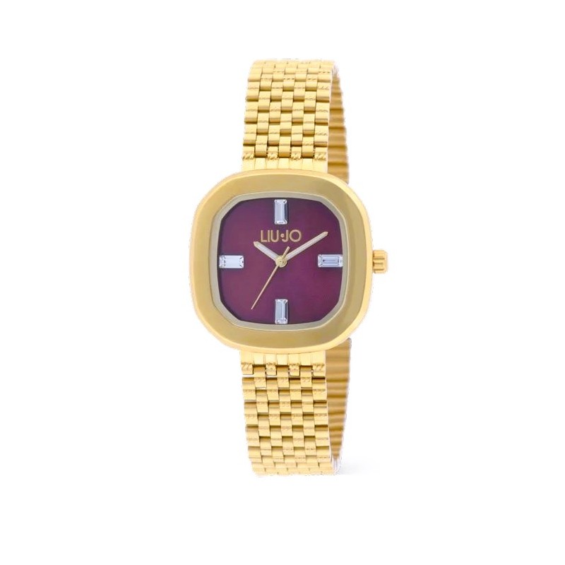 Orologio donna Liu-Jo Chains Elison TLJ2778 Acciaio Dorato Con Quadrante Vinaccia