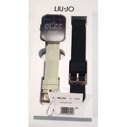 Smartwatch Unisex Liu-Jo Voice Curved SWLJ215 Con Doppio Cinturino Beige E Nero