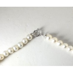 Collana Donna MIKIKO MFC450O4FCBI040L In Perle Con Chiusura Oro Bianco 18 K
