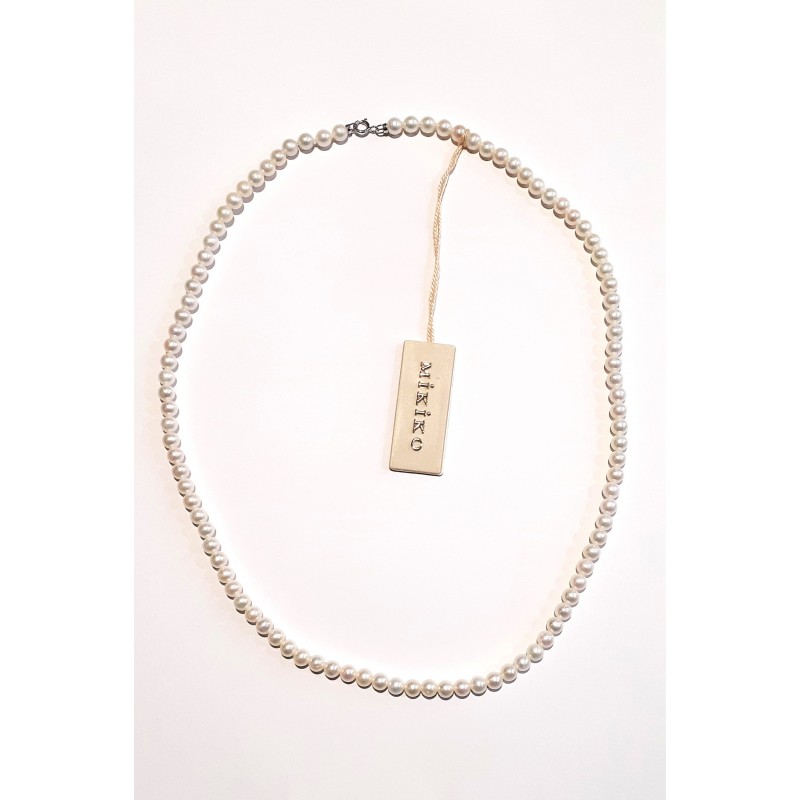Collana Donna MIKIKO MFC450O4FCBI045L In Perle Con Chiusura Oro Bianco 18 K