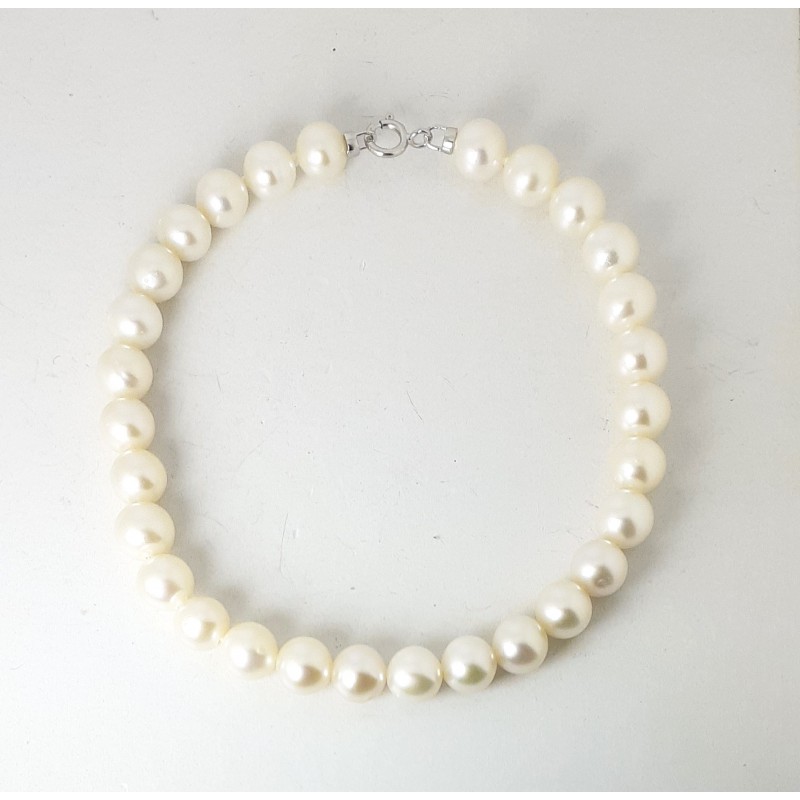 Bracciale Donna MIKIKO MBC190O4FCBI060L In Perle Con Chiusura Oro Bianco 18 K