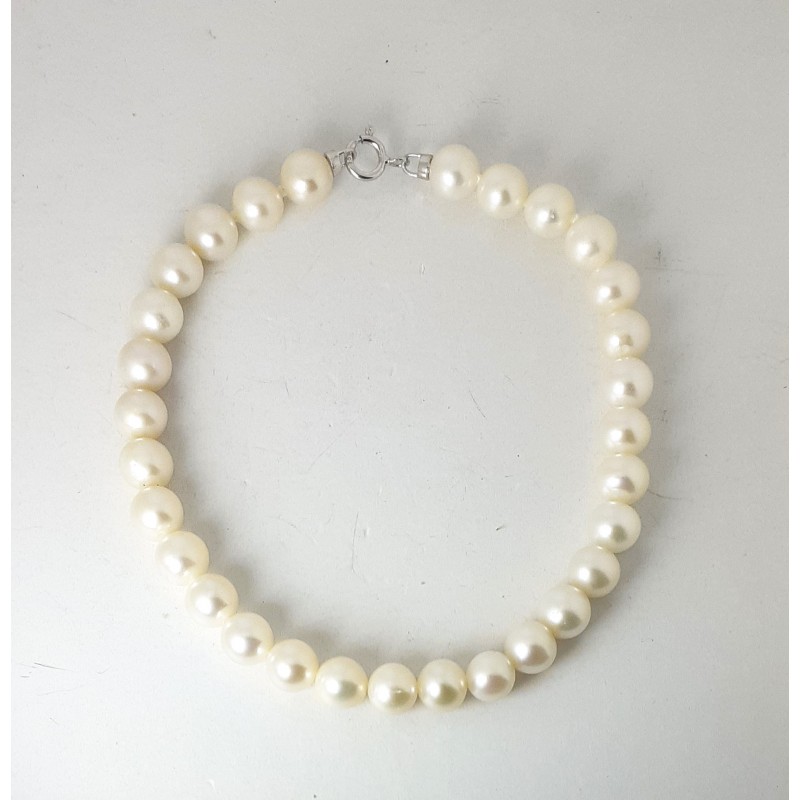 Bracciale Donna MIKIKO MBC190O4FCBI055L In Perle Con Chiusura Oro Bianco 18 K