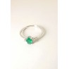 Anello Donna MIKIKO MA5072O4SMN035 In Oro Bianco Con Smeraldo E Diamanti