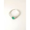 Anello Donna MIKIKO MA5072O4SMN035 In Oro Bianco Con Smeraldo E Diamanti