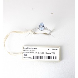 Anello Donna MIKIKO MA5216O4AM In Oro Bianco Con Acquamarina A Goccia E Diamanti
