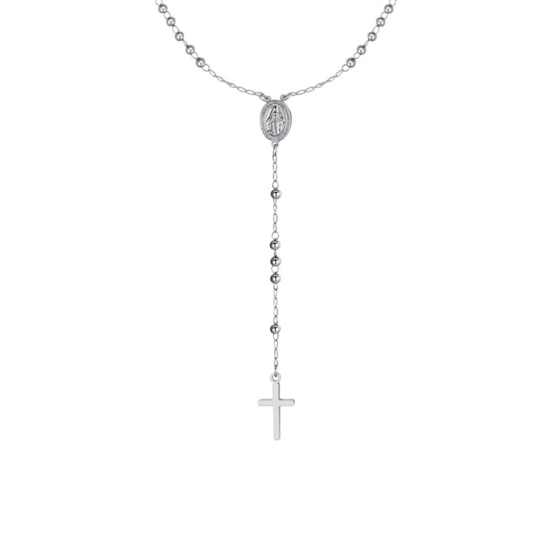 Collana Del Rosario Unisex Luca Barra CK2150 In Acciaio