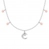 Collana Donna Luca Barra CK2167 In Acciaio Con Luna E Stelle