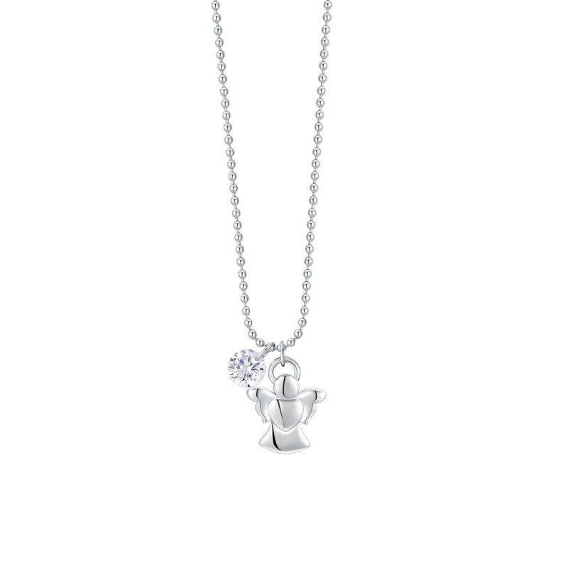Collana Donna Luca Barra CK2170 In Acciaio Con Angelo E Zircone