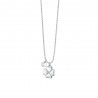 Collana Donna Luca Barra CK2056 In Acciaio Con Quadrifoglio E Cristallo