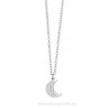 Collana Donna Luca Barra CK2050 In Acciaio Con Luna E Strass