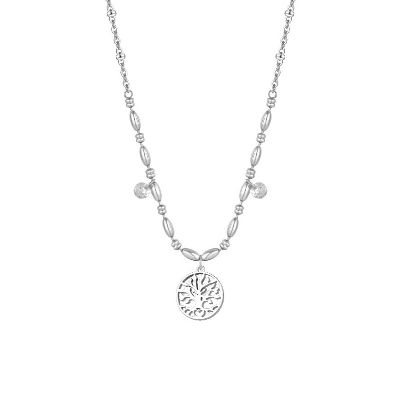 Collana Donna Luca Barra CK2221 In Acciaio Con Albero Della Vita