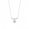 Collana Donna Luca Barra CK2211 In Acciaio Con Cuore E Zirconi