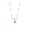 Collana Donna Luca Barra CK2213 In Acciaio Con Quadrifoglio E Zirconi