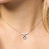 Collana Donna Luca Barra CK2213 In Acciaio Con Quadrifoglio E Zirconi