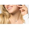 Collana Donna Luca Barra CK2213 In Acciaio Con Quadrifoglio E Zirconi