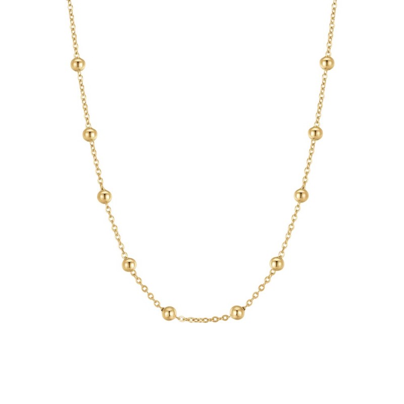 Collana Donna Luca Barra CK2112 In Acciaio Dorato Con Sfere