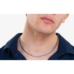 Collana Unisex Luca Barra CK2120 In Acciaio Maglia Snake